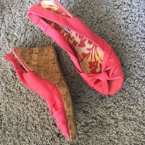 Summer pink wedge